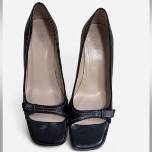 Vintage Coach Black Leather Heels Women’s 8.5